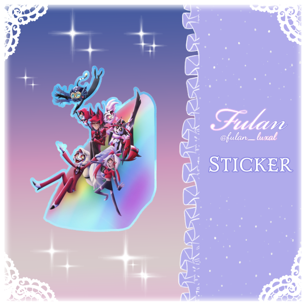 Rainbow Ride (Hazbin Hotel Staff)・ Sticker
