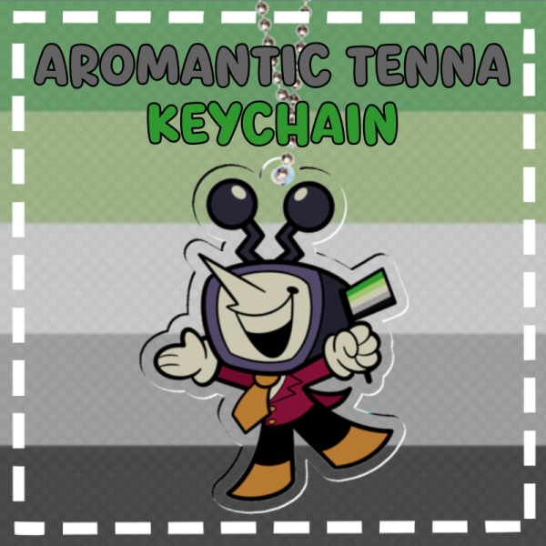 DELTARUNE Aromantic Tenna Keychain
