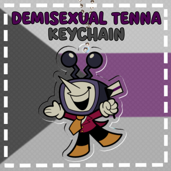 DELTARUNE Demisexual Tenna Keychain