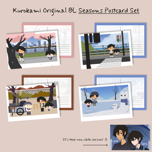 Kurokami Original BL: Seasons Postcard Set