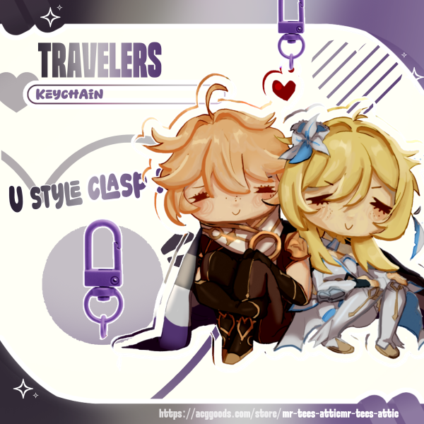 Ace Pride Genshin Twins Keychain
