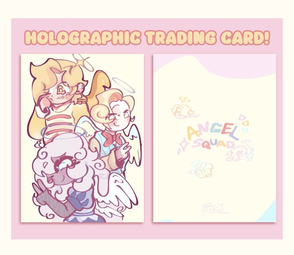 Hazbin Hotel Fancard / Trading card ! Emily Abel & Saint Peter Holographic Photocards