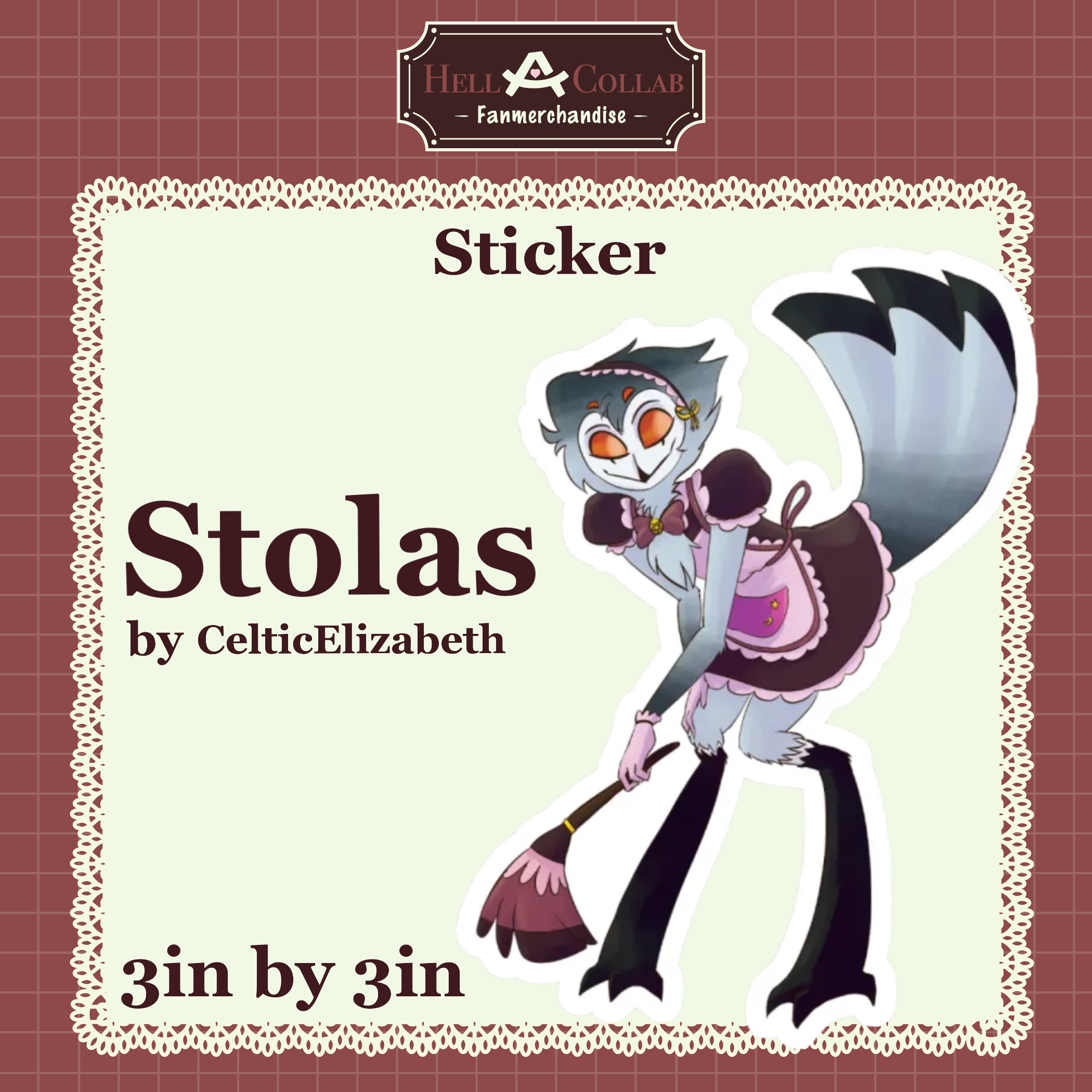 Stolas - Sticker || Maid Cafe Hell-a-Collab