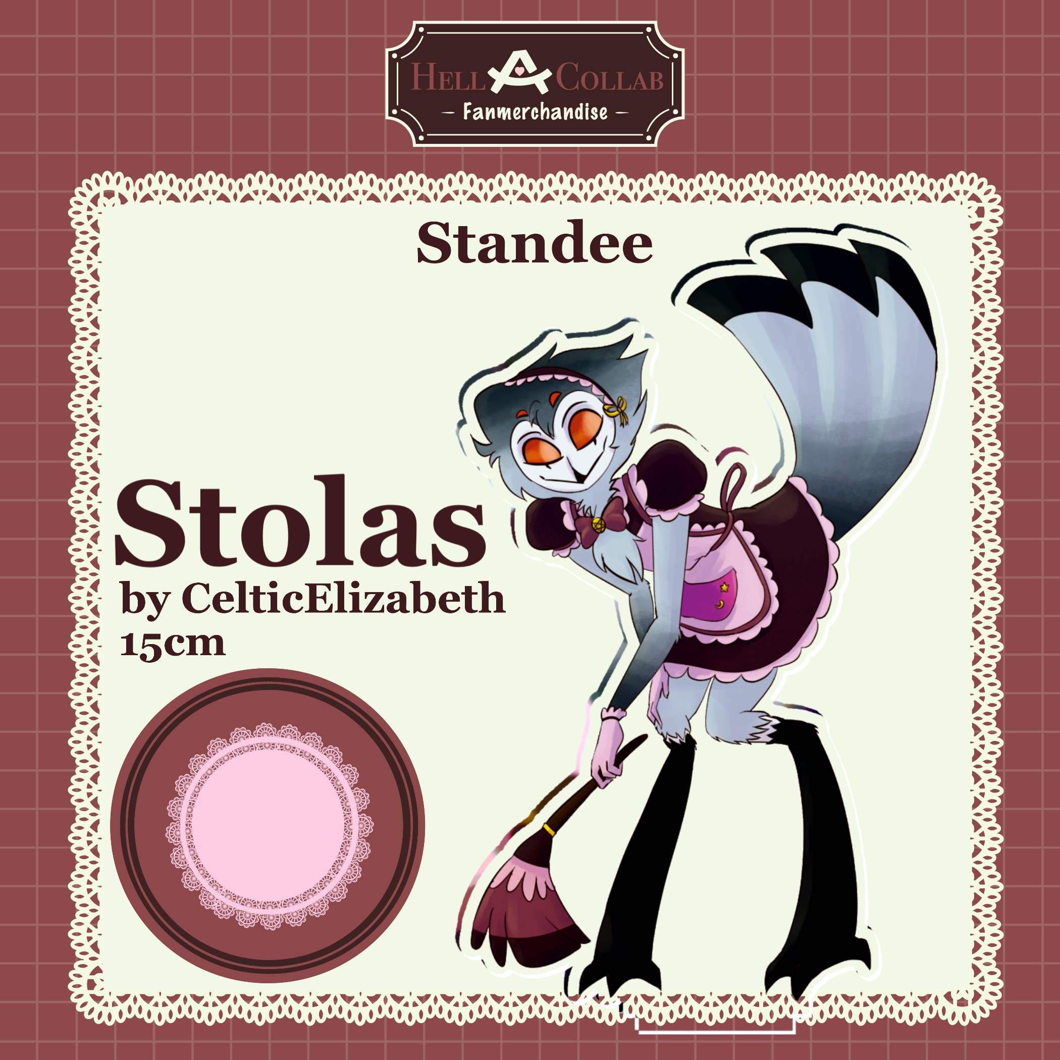 Stolas - Standee  || Maid Cafe Hell-a-Collab