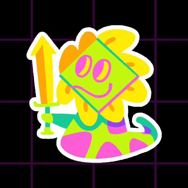 DELTARUNE Floradinn Glossy Sticker