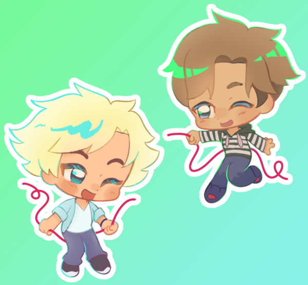 Garroth x Laurance Fated Love Pair - Glossy Waterproof Sticker set