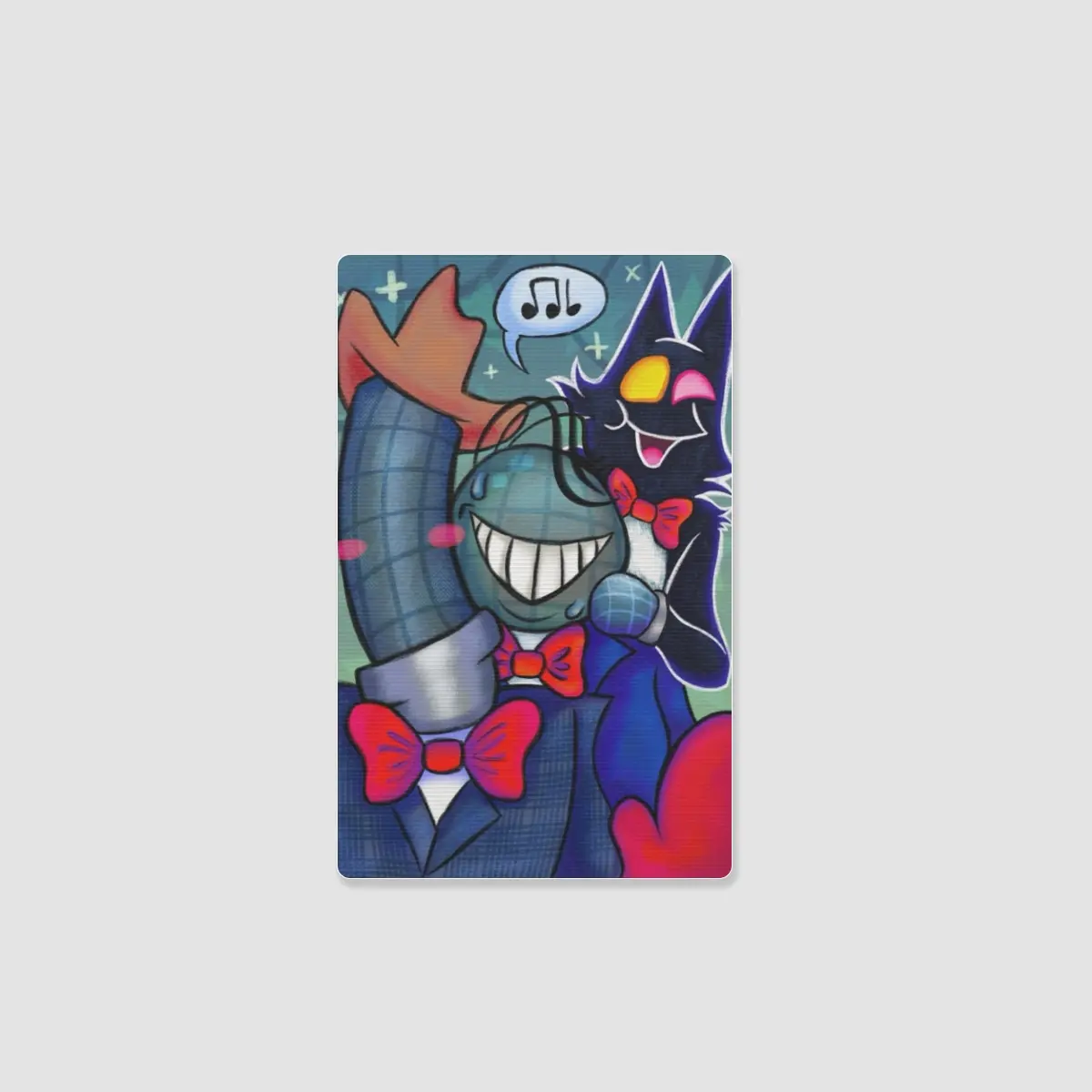Deltarune "Fake Mikes Trio" Mini Lenticular Card