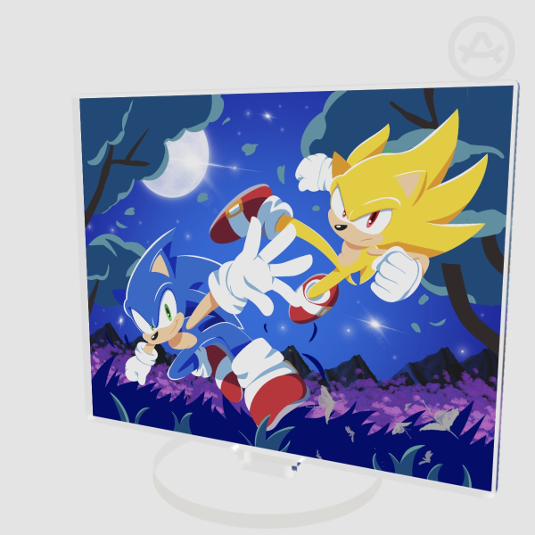 Super Sonic Clear Acrylic Standee