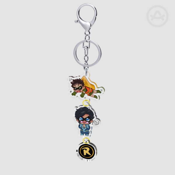 Robin and Nightwing Connection Keychain