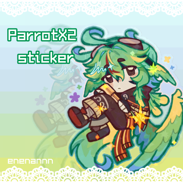 ParrotX2 Die Cut Sticker
