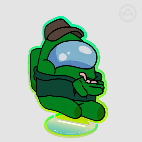 Green acrylic standee (among us tv show)