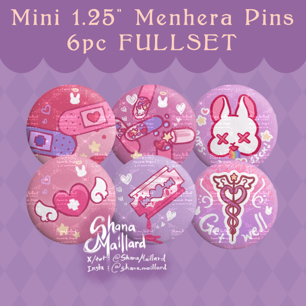 Menhera Themed Mini Pins FULLSET