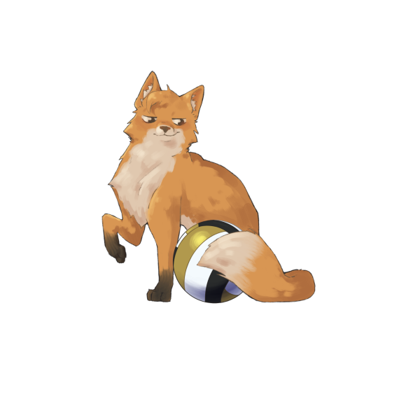 Volleyball Foxes sticker set