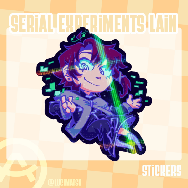PSX Lain holographic sticker [Serial Experiments Lain]