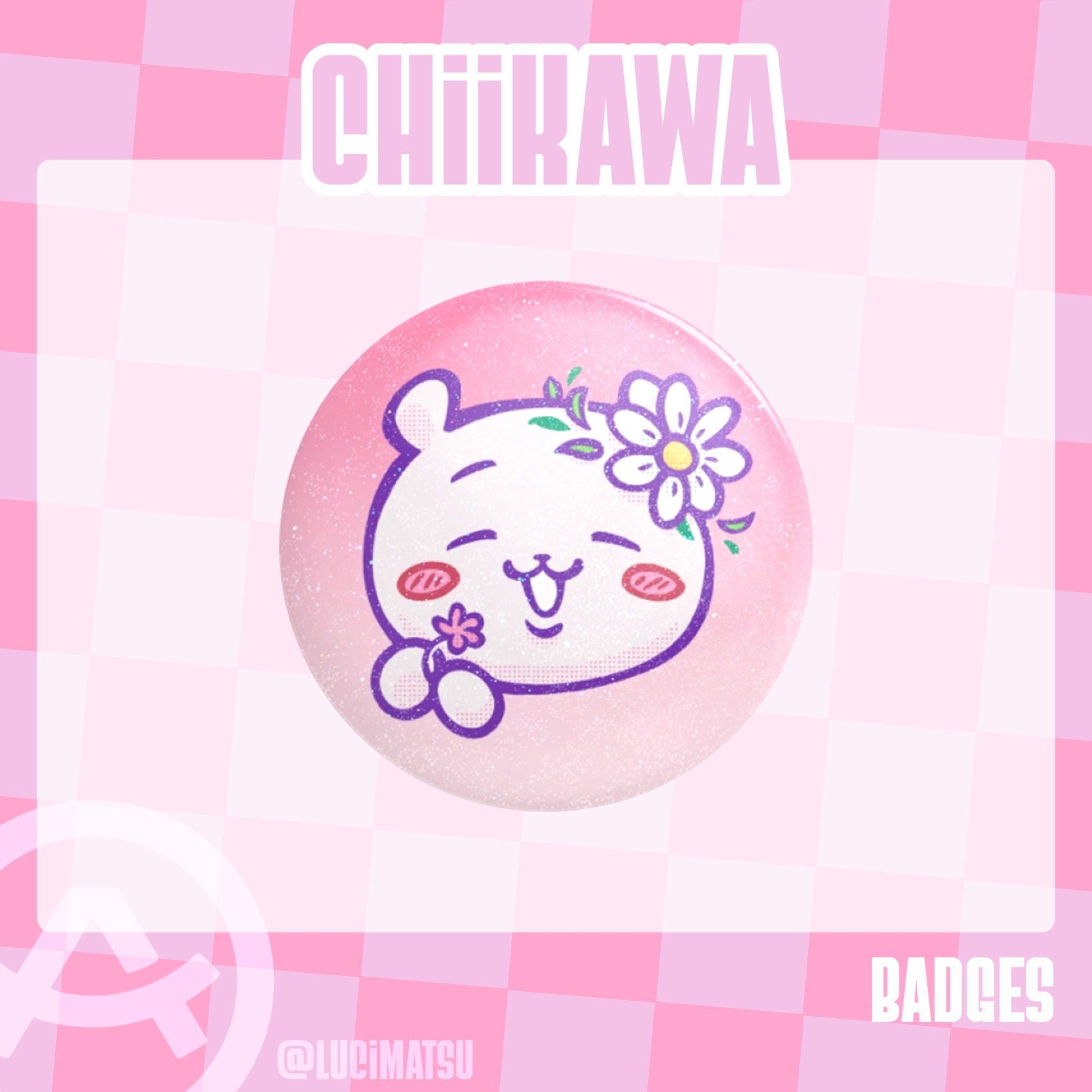 Chiikawa glittery badge [Chiikawa]