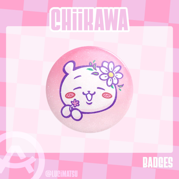 Chiikawa glittery badge [Chiikawa]