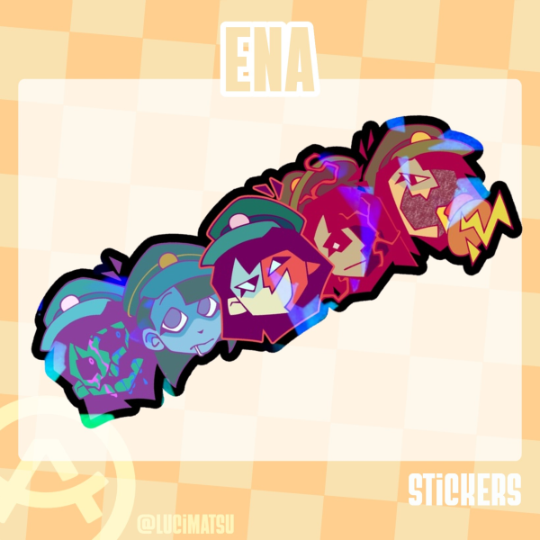 White&Red ENA big sticker [ENA Dream BBQ]