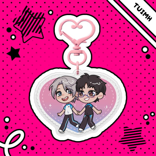 Yuri x Viktor ◆ Epoxy Clear Acrylic Keychains