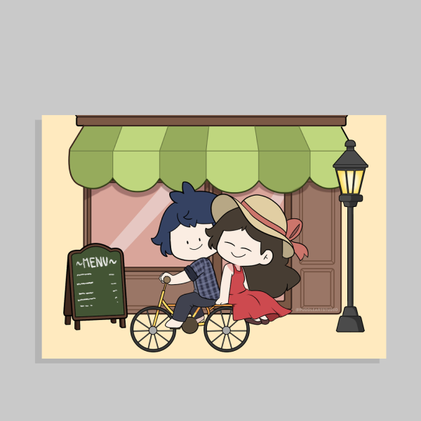 Cafe A5 Art Print