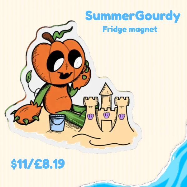 Summer Gourdy fridge magnet!