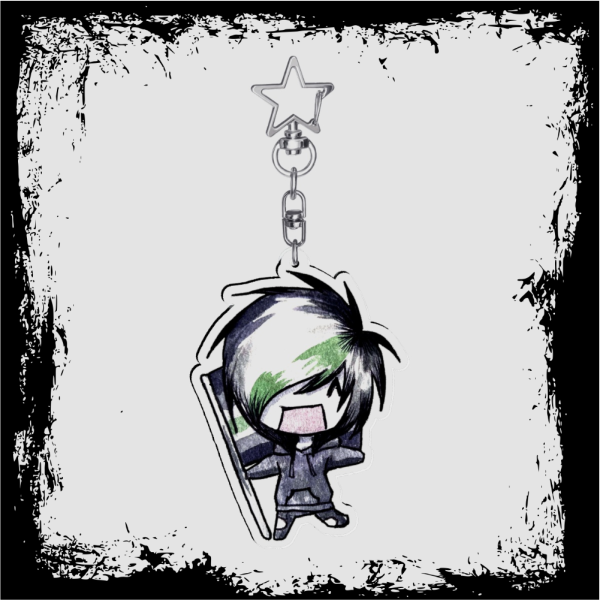 Agender Flag Keychain