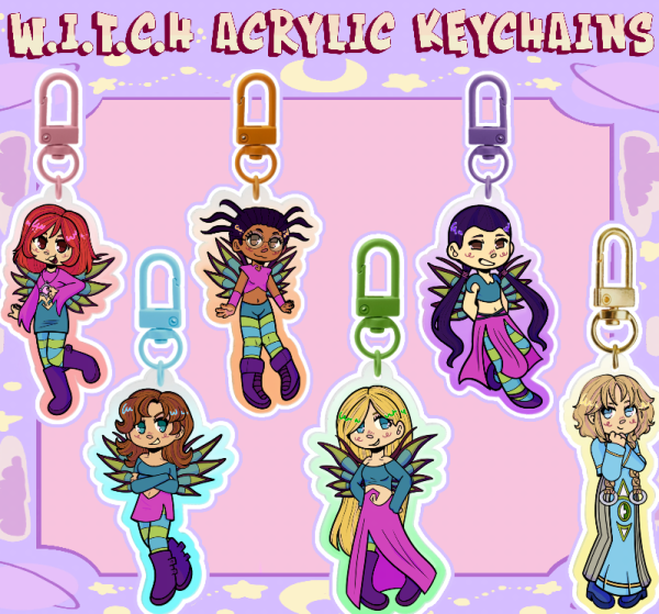 W.I.T.C.H. Acrylic Keychain Set 