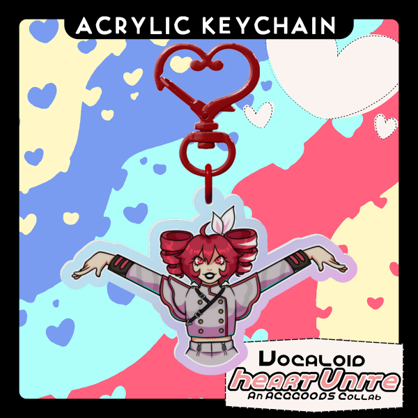 (VOCALOID: HEARTS UNITE) Kasane Teto - Rainbow Acrylic Keychain