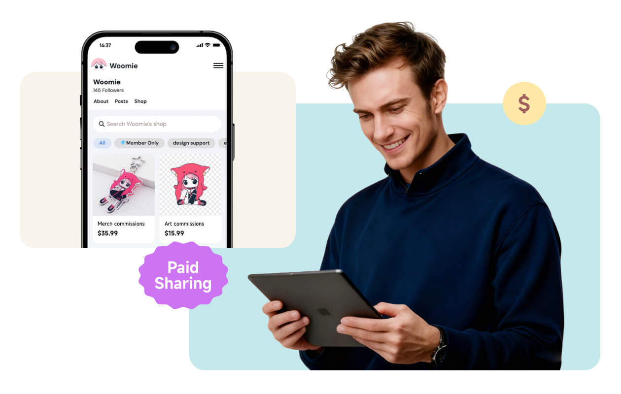 Share to Customers - Wooacry