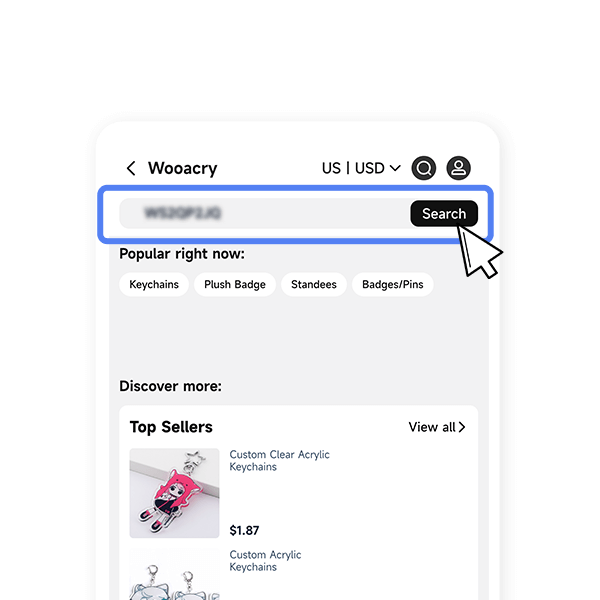 Paste It in Wooacry's Search Bar - Wooacry