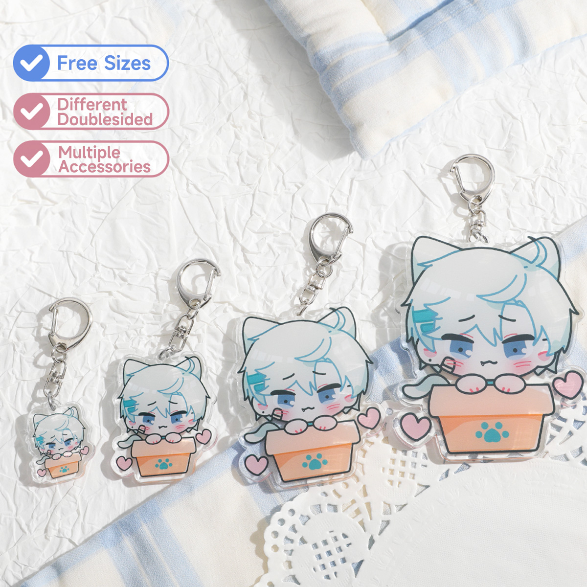 Keychain Pages Custom Acrylic Keychains (Front Page) - Wooacry old version