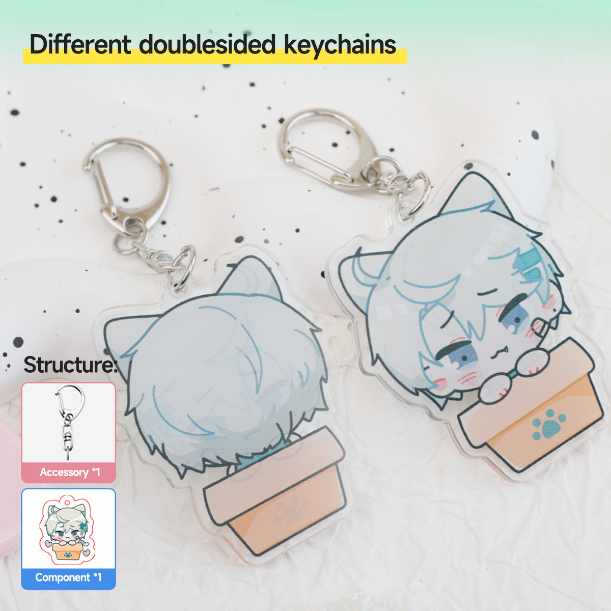 Keychain Pages Custom Acrylic Keychains (Front Page) - Wooacry old version